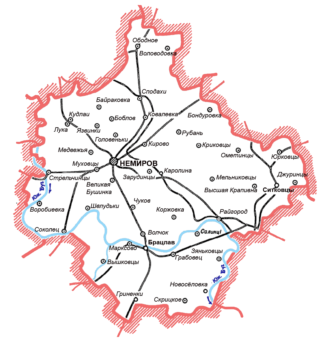 Карта Калиновского Района Винницкой Области