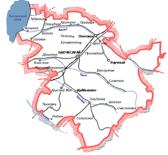 Карта Бахчисарая