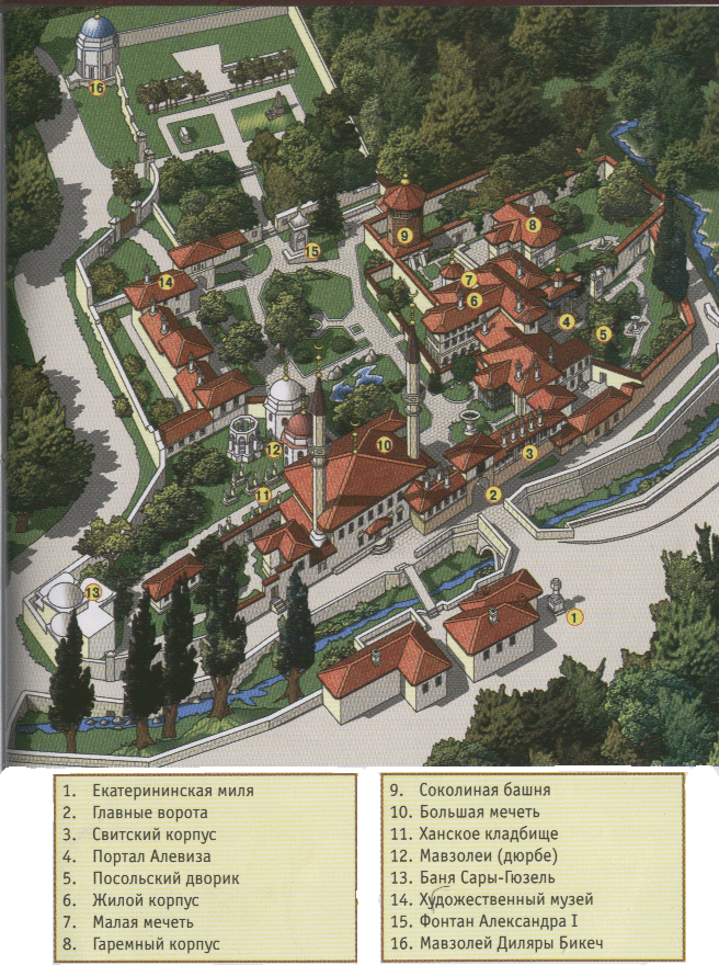 Карта дворца