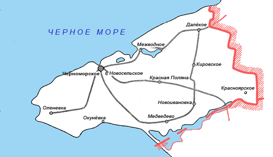 Карта Черноморского района