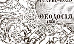 Старинная карта Феодосии