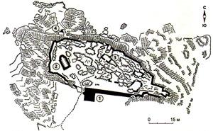 План крепости Хачла-Каясы
