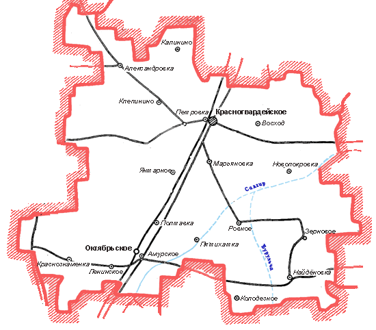Карта Красногвардейского района