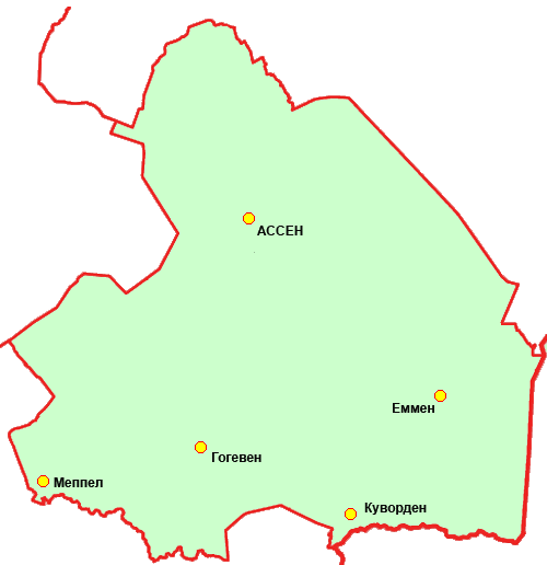 Карта провинции Дренте