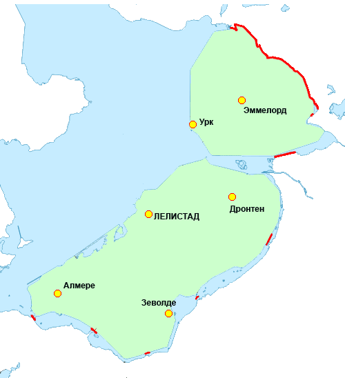 Карта провинции Флеволанд