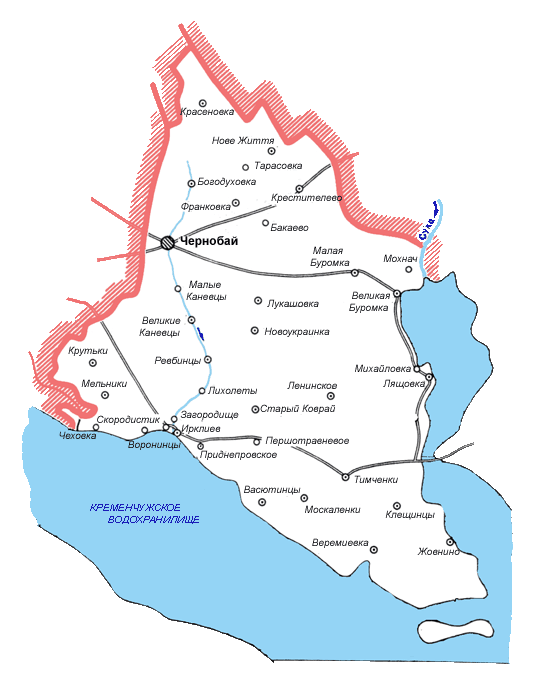 Карта Чернобаевского района