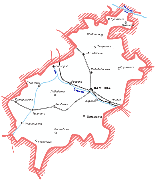 Карта Каменского района