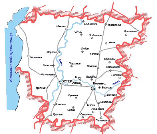 Карта Козелецкого района