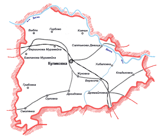 Карта Куликовского района