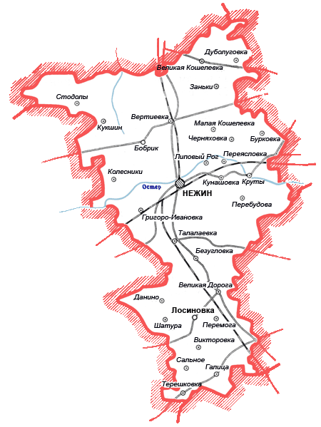 Карта Черниговского района