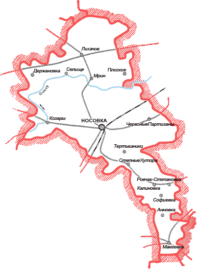 Карта Носовского района