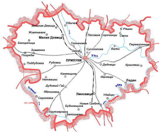 Карта Черниговского района
