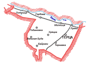 Карта Герцаевского района