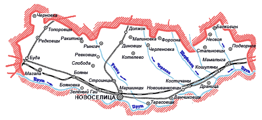 Карта Новоселицкого района