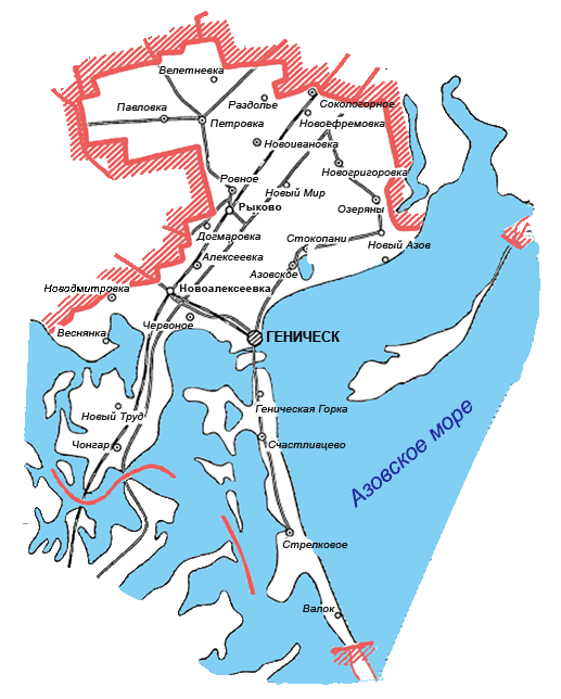 Карта Генического района