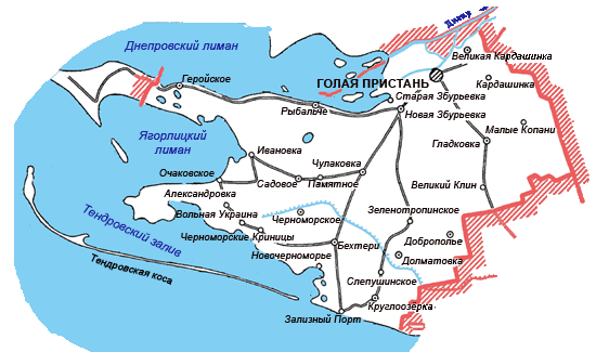 Карта Голопристанского района
