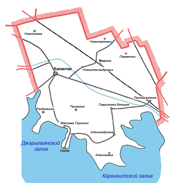 Карта Каланчакского района