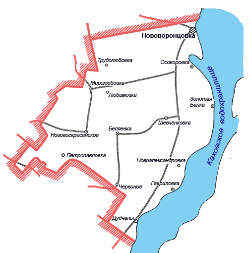 Карта Нововоронцовского района