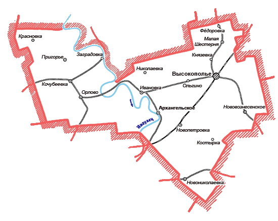 Карта Великолепетихского района