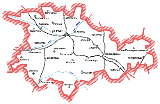 Карта Деражнянского района