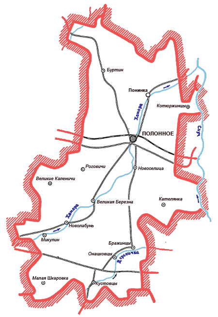 Карта Полонского района