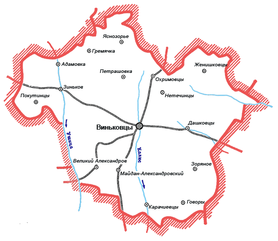 Карта Виньковецкого района