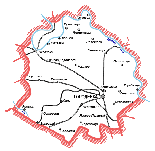 Карта Городенковского района