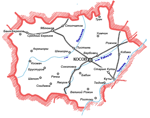 Карта Косовского района