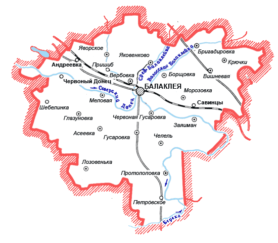 Карта Балаклейского района