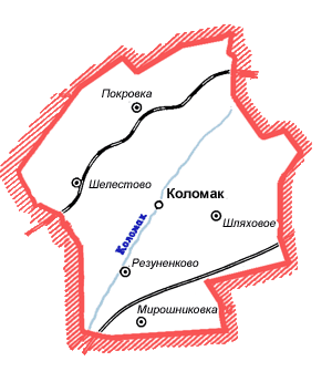 Карта Коломакского района
