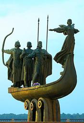 Памятник основателям Киева на Днепре