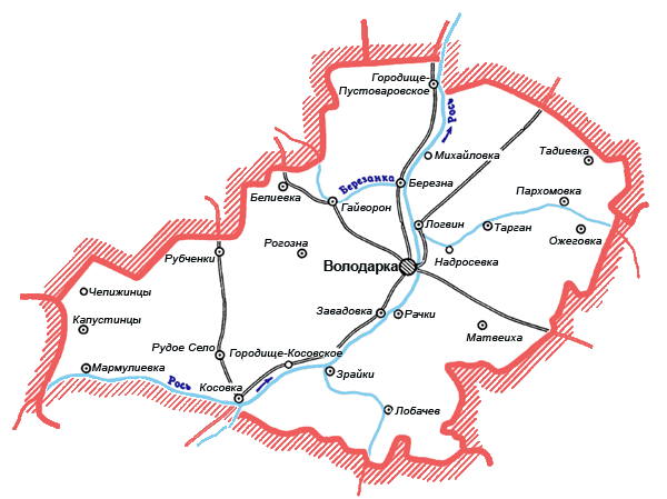 Карта Володарского района