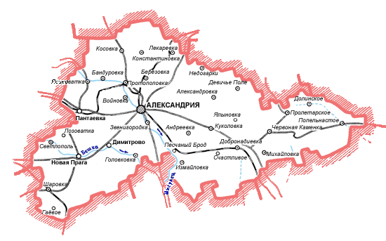 Карта Александрийского района