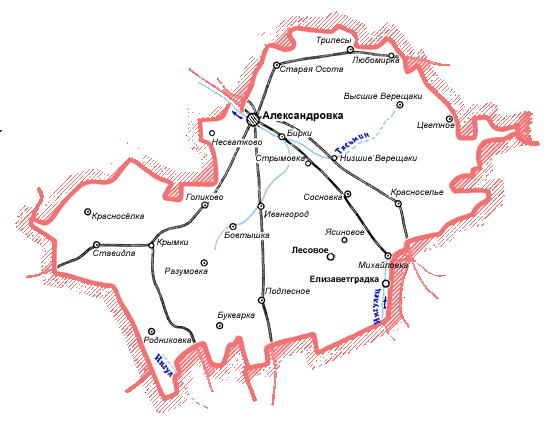 Карта Александровского района