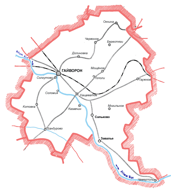 Карта Гайворонского района