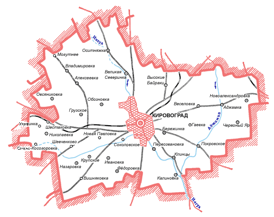 Карта Кировоградского района