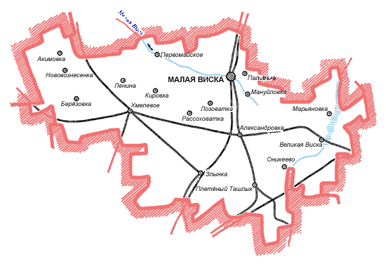 Карта Маловисковского района