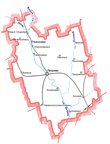 Карта Петровского района