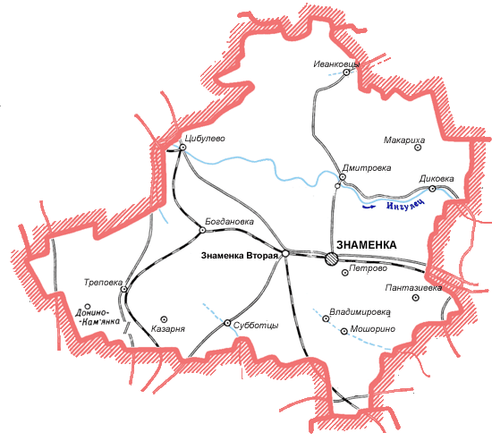 Карта Знаменского района