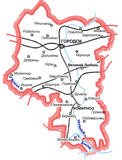 Карта городокского района