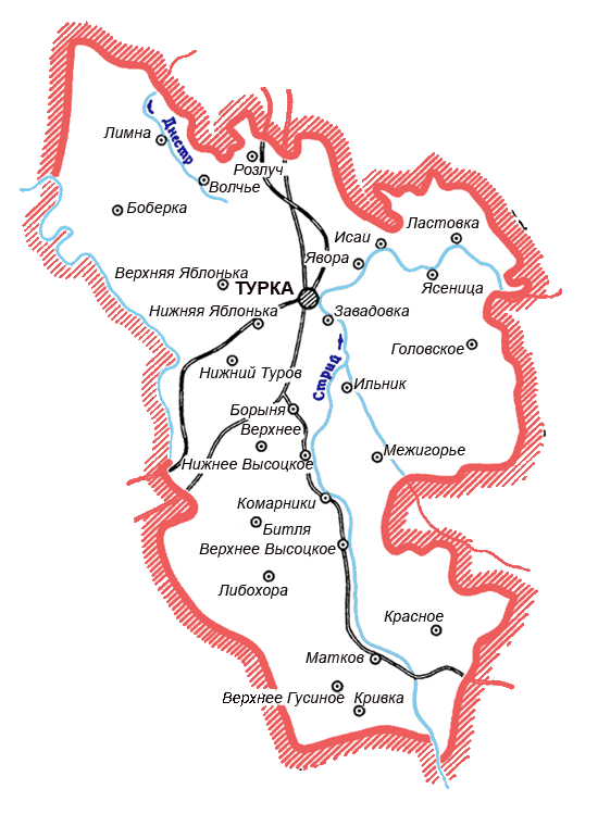 Карта Турковского района