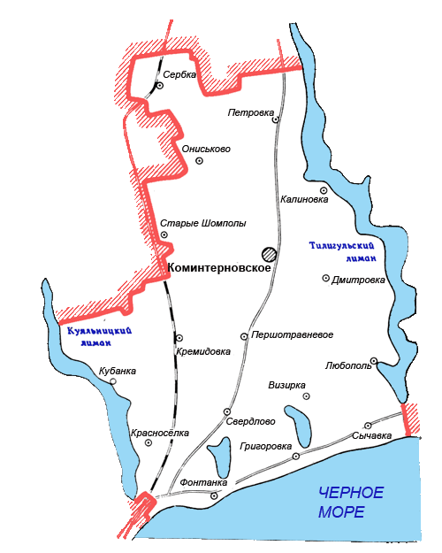 Карта Коминтерновского района