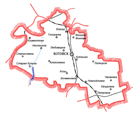 Карта Котовского района