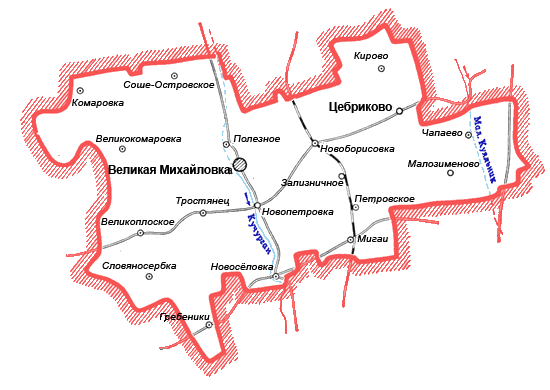Карта Ширяевского района