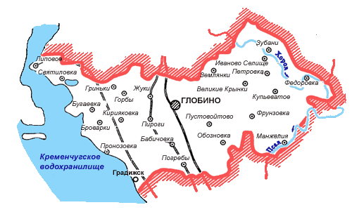 Карта Глобинского района