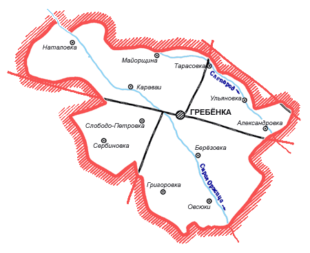 Карта Гребенковского района