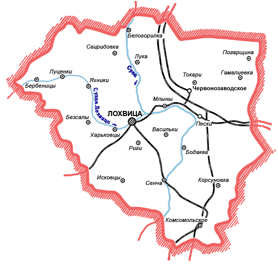 Карта Лохвицкого района