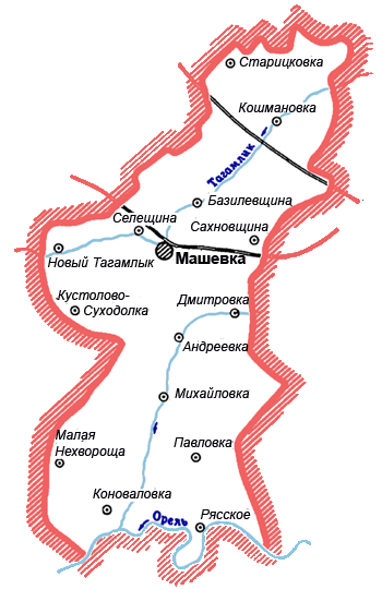 Карта Машевского района
