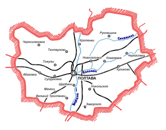 Карта Полтавского района