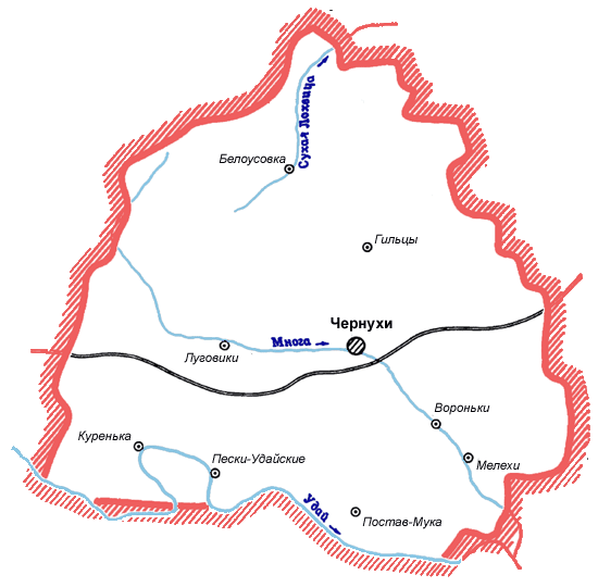 Карта Чернухинского района